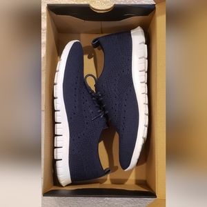Cole Haan Zerogrand Oxfords Marine Blue Knit size 7B